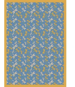 Joy Carpets Kaleidoscope Blue Dragonflies 3ft.10in. x 5ft.4in. Rect. Rug