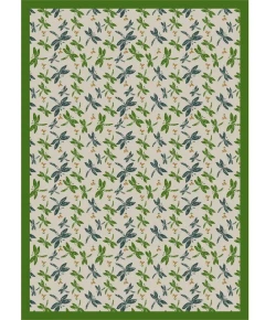 Joy Carpets Kaleidoscope Beige Dragonflies 3ft.10in. x 5ft.4in. Rect. Rug
