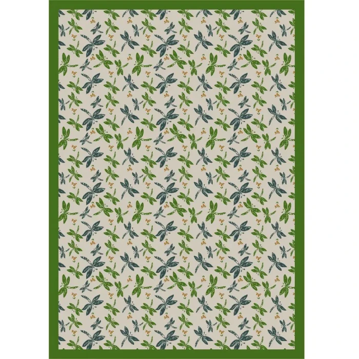 Joy Carpets Kaleidoscope Beige Dragonflies 7ft.8in. x 10ft.9in. Rect. Rug
