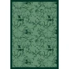 Joy Carpets Kaleidoscope Green Fancy Fiddler 5ft.4in. x 7ft.8in. Rect. Rug