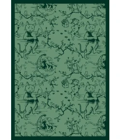 Joy Carpets Kaleidoscope Green Fancy Fiddler 3ft.10in. x 5ft.4in. Rect. Rug