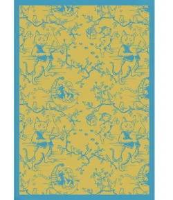 Joy Carpets Kaleidoscope Gold Fancy Fiddler 3ft.10in. x 5ft.4in. Rect. Rug