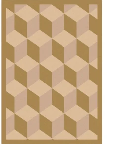 Joy Carpets Kaleidoscope Beige Highrise 5ft.4in. x 7ft.8in. Rect. Rug