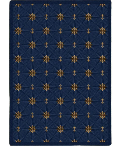 Joy Carpets Kaleidoscope Navy Mariners Tale 10ft.9in. x 13ft.2in. Rect. Rug