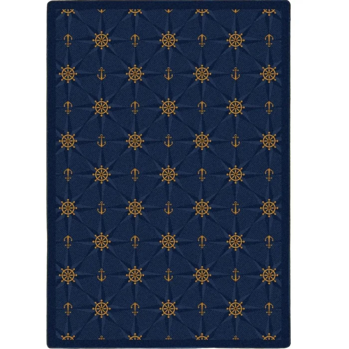 Joy Carpets Kaleidoscope Navy Mariners Tale 10ft.9in. x 13ft.2in. Rect. Rug