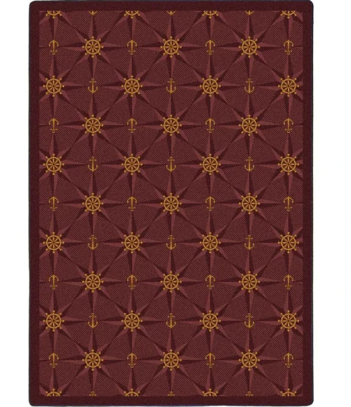 Joy Carpets Kaleidoscope Wine Mariners Tale 10ft.9in. x 13ft.2in. Rect. Rug