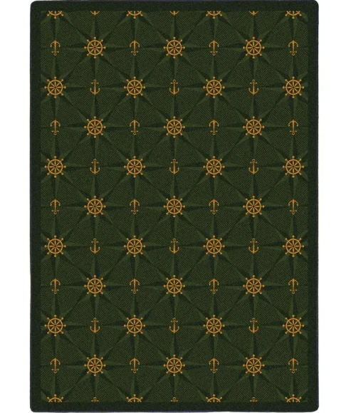 Joy Carpets Kaleidoscope Emerald Mariners Tale 10ft.9in. x 13ft.2in. Rect. Rug