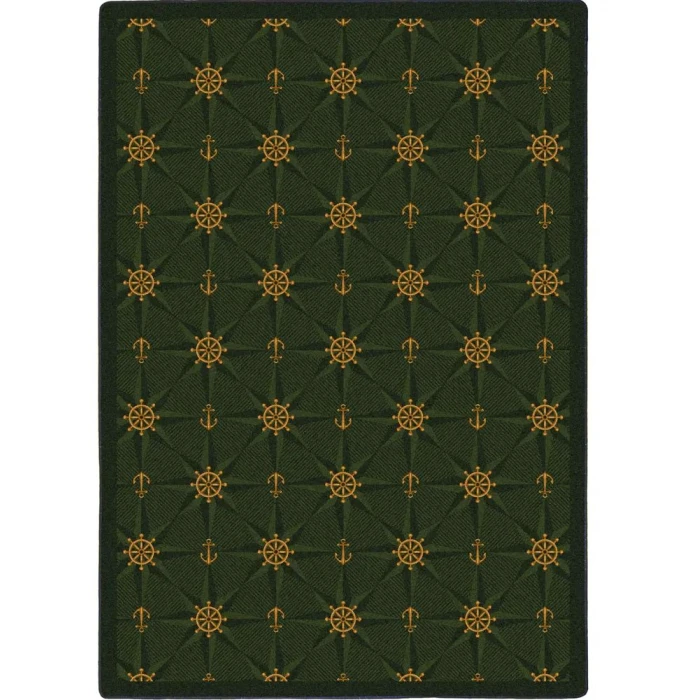 Joy Carpets Kaleidoscope Emerald Mariners Tale 7ft.8in. x 10ft.9in. Rect. Rug
