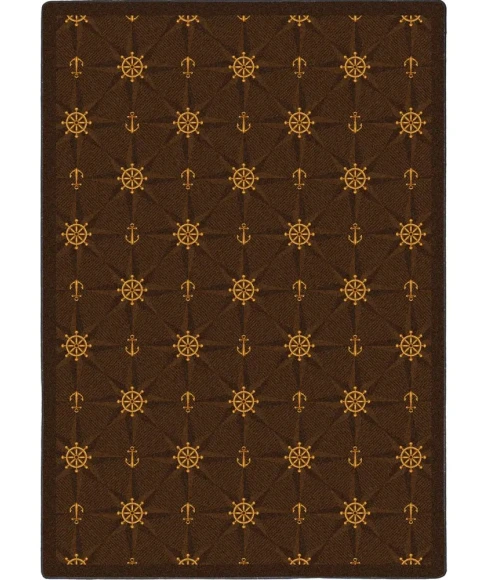 Joy Carpets Kaleidoscope Chocolate Mariners Tale 3ft.10in. x 5ft.4in. Rect. Rug