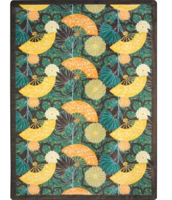 Joy Carpets Kaleidoscope Teal Pacific Rim 10ft.9in. x 13ft.2in. Rect. Rug