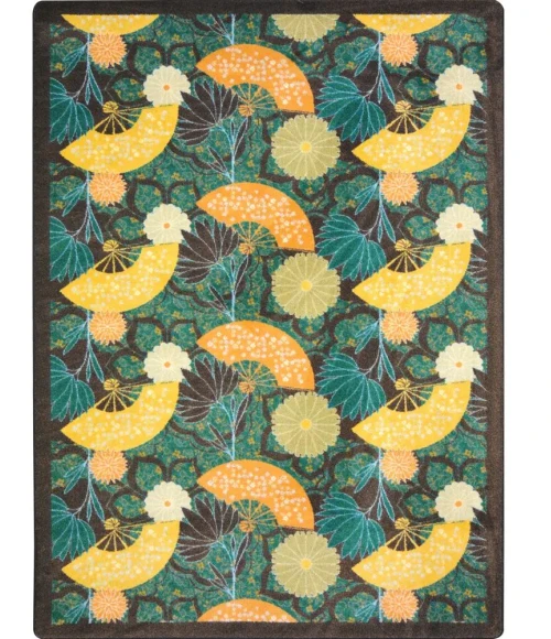 Joy Carpets Kaleidoscope Teal Pacific Rim 10ft.9in. x 13ft.2in. Rect. Rug