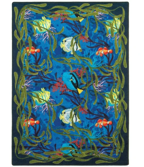 Joy Carpets Kaleidoscope Multi Under the Sea 3ft.10in. x 5ft.4in. Rect. Rug