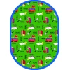 Joy Carpets Kid Essentials Green Bookworm 10ft.9in. x 13ft.2in. Oval Rug