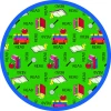 Joy Carpets Kid Essentials Green Bookworm 7ft.7in. Round Rug