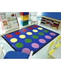 Joy Carpets Kid Essentials Multi Lots of Dots 2ft.8in. x 3ft.10in. Rect. Rug