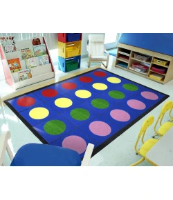 Joy Carpets Kid Essentials Multi Lots of Dots 2ft.8in. x 3ft.10in. Rect. Rug