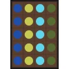 Joy Carpets Kid Essentials Earthtone Lots of Dots 5ft.4in. x 7ft.8in. Rect. Rug