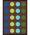 Joy Carpets Kid Essentials Earthtone Lots of Dots 5ft.4in. x 7ft.8in. Rect. Rug