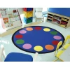 Joy Carpets Kid Essentials Multi Lots of Dots 13ft.2in. Round Rug