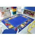 Joy Carpets Kid Essentials Multi Read to Succeed 10ft.9in. x 13ft.2in. Oval Rug