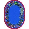 Joy Carpets Kid Essentials Multi Reading Train 13ft.2in. Round Rug
