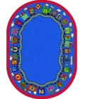 Joy Carpets Kid Essentials Multi Reading Train 7ft.7in. Round Rug