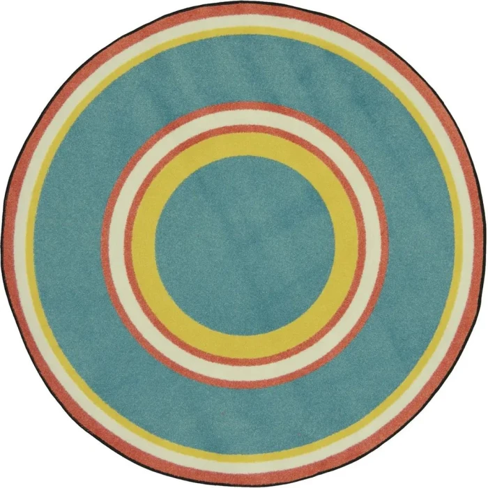 Joy Carpets Kid Essentials Beach Ripples 3ft.10in. x 5ft.4in. Oval Rug