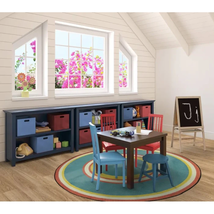 Joy Carpets Kid Essentials Beach Ripples 3ft.10in. x 5ft.4in. Oval Rug