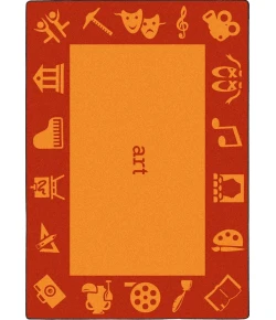 Joy Carpets Kid Essentials Art STEAM 5ft.4in. x 7ft.8in. Oval Rug