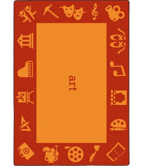 Joy Carpets Kid Essentials Art STEAM 5ft.4in. x 7ft.8in. Oval Rug