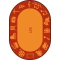 Joy Carpets Kid Essentials Art STEAM 10ft.9in. x 13ft.2in. Oval Rug