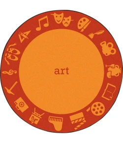 Joy Carpets Kid Essentials Art STEAM 5ft.4in. x 7ft.8in. Oval Rug