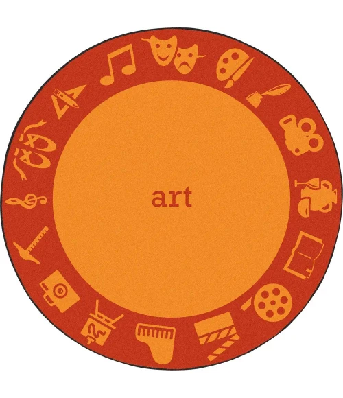 Joy Carpets Kid Essentials Art STEAM 5ft.4in. x 7ft.8in. Oval Rug