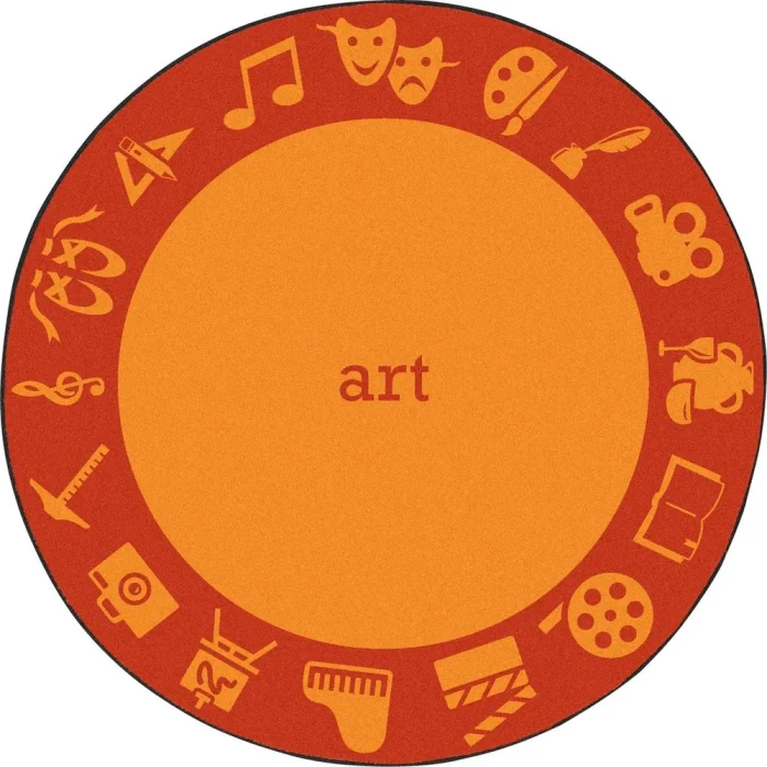 Joy Carpets Kid Essentials Art STEAM 5ft.4in. x 7ft.8in. Oval Rug