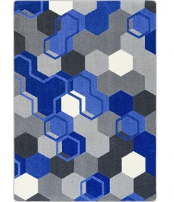 Joy Carpets Kid Essentials Blue Team Up 10ft.9in. x 13ft.2in. Rect. Rug