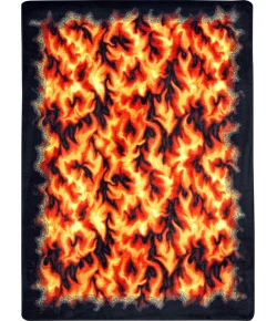 Joy Carpets Kaleidoscope Red Inferno 7ft.8in. x 10ft.9in. Rect. Rug