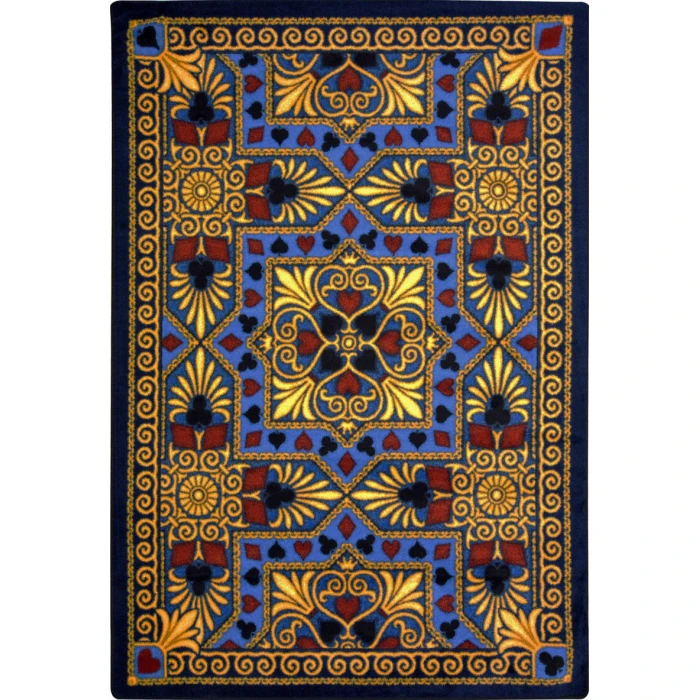 Joy Carpets Games People Play Navy Jackpot 3ft.10in. x 5ft.4in. Rect. Rug