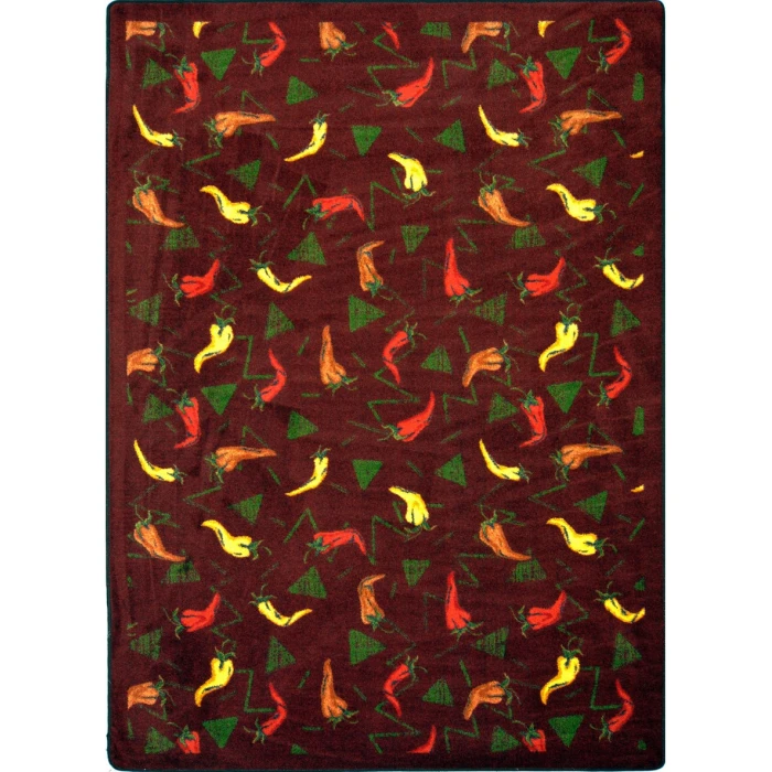 Joy Carpets Kaleidoscope Garnet Jalapeno Fiesta 5ft.4in. x 7ft.8in. Rect. Rug