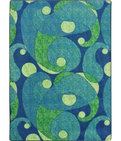 Joy Carpets Kid Essentials Blue/Teal Jazzy 3ft.10in. x 5ft.4in. Rect. Rug