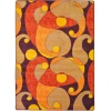 Joy Carpets Kid Essentials Orange/Purple Jazzy 3ft.10in. x 5ft.4in. Rect. Rug