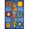 Joy Carpets Kid Essentials Sapphire Games Galore 7ft.8in. x 10ft.9in. Rect. Rug