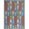 Joy Carpets Playful Patterns Chalkdust Jumbo Crayons 3ft.10in. x 5ft.4in. Rect. Rug