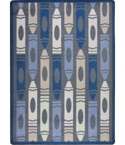 Joy Carpets Playful Patterns Seaside Jumbo Crayons 3ft.10in. x 5ft.4in. Rect. Rug