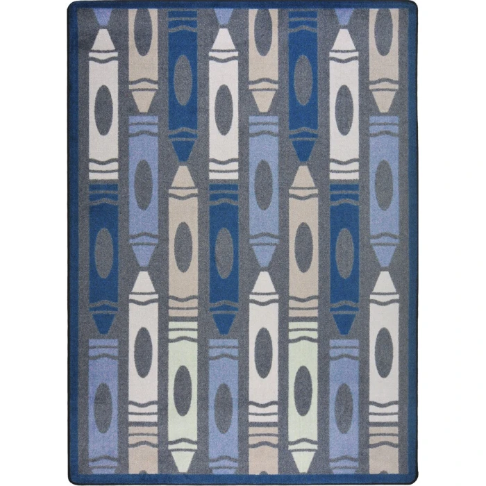 Joy Carpets Playful Patterns Seaside Jumbo Crayons 3ft.10in. x 5ft.4in. Rect. Rug