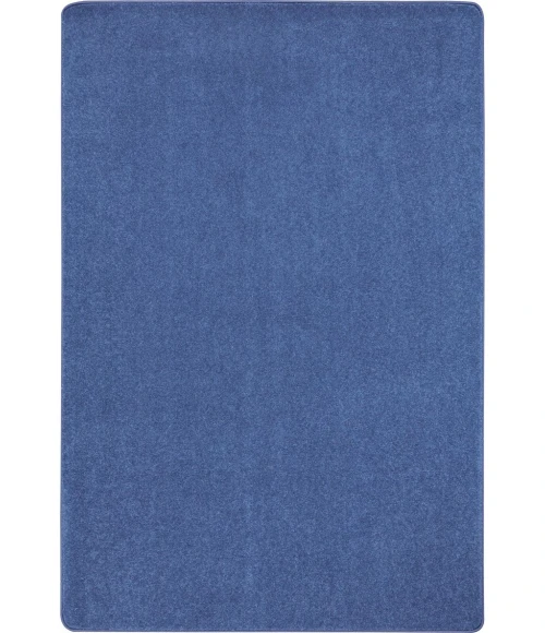 Joy Carpets Kid Essentials Cobalt Blue Just Kidding 6ft. x 9ft. Oval Rug