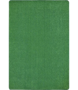 Joy Carpets Kid Essentials Grass Green Just Kidding 6ft. x 9ft. Oval Rug