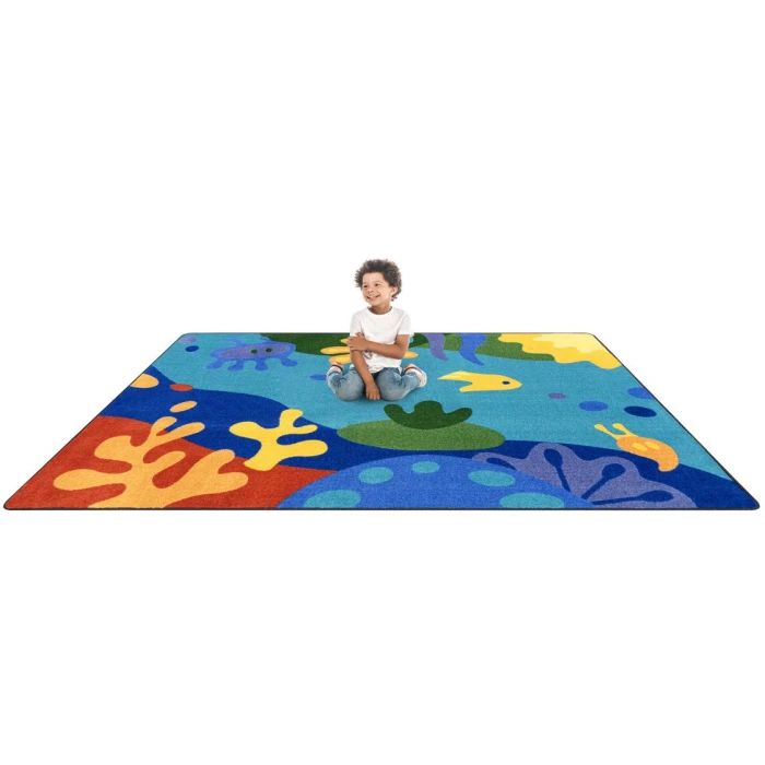 Joy Carpets Kid Essentials Multi Just Pretend 5ft. 4in. x 7ft. 8in. Rect. Rug
