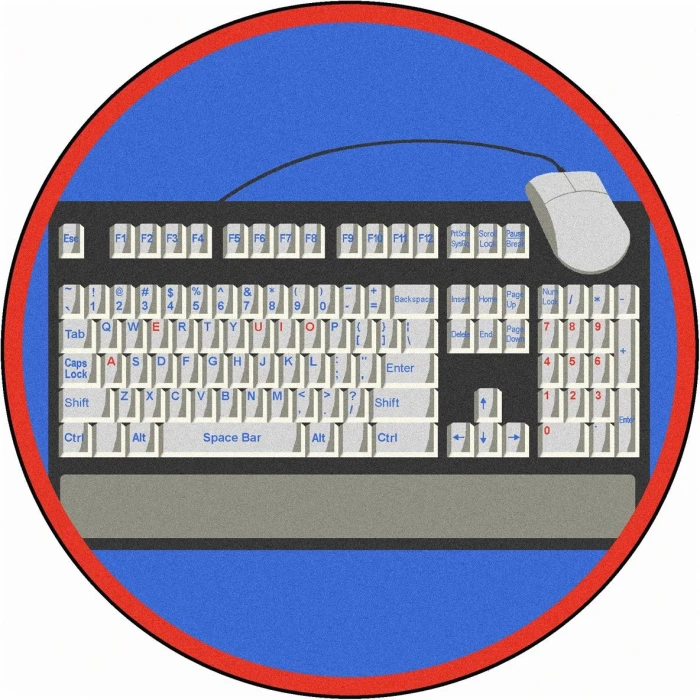 Joy Carpets Kid Essentials Gray Keyboard Connection 13ft.2in. Round Rug