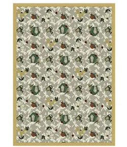 Joy Carpets Kaleidoscope Taupe Flower Garden 3ft. 10in. x 5ft. 4in. Rect. Rug