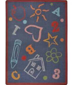 Joy Carpets Playful Patterns Chalkdust Kid Art 10ft.9in. x 13ft.2in. Rect. Rug